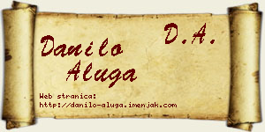 Danilo Aluga vizit kartica